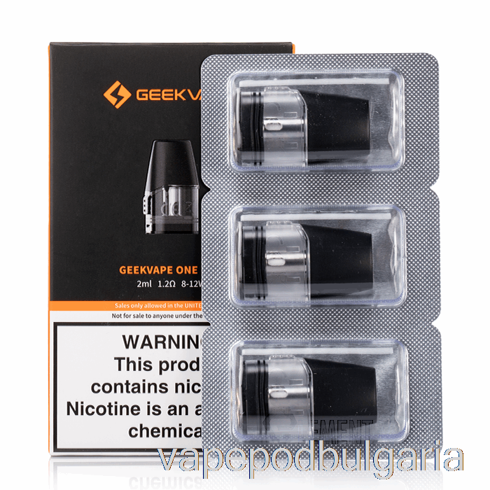 Vape 10000 Дръпки Geek Vape Aegis One Replacement Pods 1.2ohm Pods